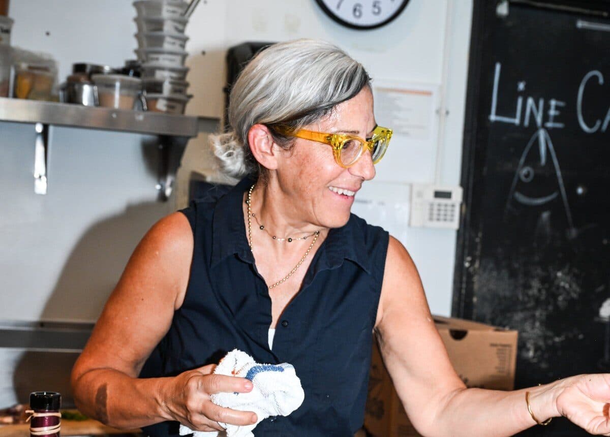 Chef Leah in the EAT Marketplace kitchen