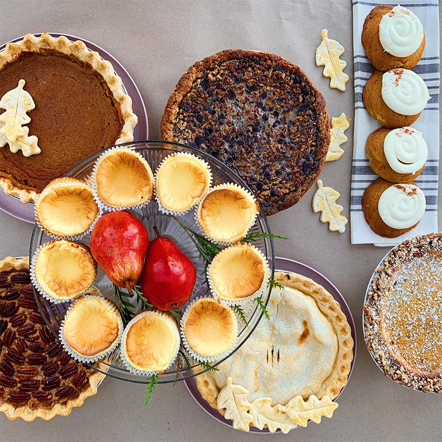 thanksgiving pies and muffins